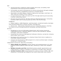 Key Accomplishments Profile