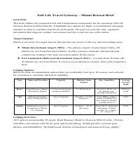 Soft Life Travel Getaway - Miami Retreat Brief