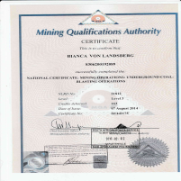 Blasting Certificate