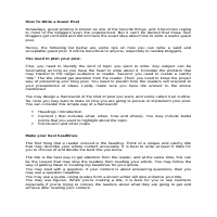 My sample content writing