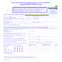 Employment Application Form