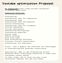 Youtube Optmization