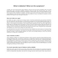 (Article) What is diabetes?