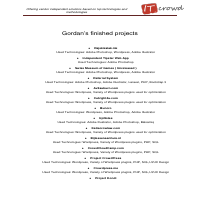 Gordan's projects