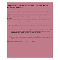 Advertisestatement for a Mobile DJ Nikolay