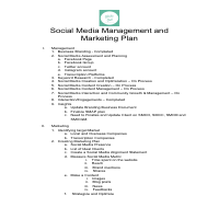 social media management and marketing plan