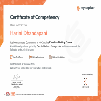 Creative Writing Certificate