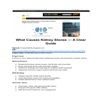 Causes and prevention of kidney stones