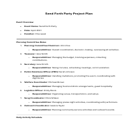 Planned A Send Forth Party.