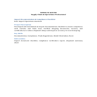 Import Documentation & Compliance Checklist