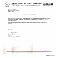 WPG Experience Certificate