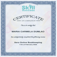 Xero Online Bookkeeping Certificate from Skill Success