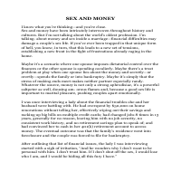 Sex And Money 