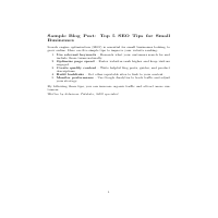 SEO Blog Post Sample