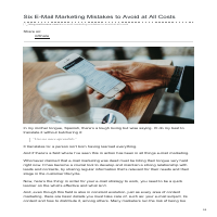 E-Mail Marketing Mistakes to Avoid at All Costs