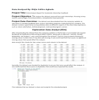 Data Analysis Report for Excelerate Internship Feedback
