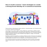 how to build a brand