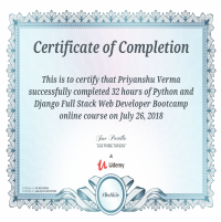 Certificate - Full Stack (Web)