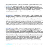 Letters of Recommendation