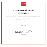 ACCA Certificate