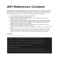 API Reference-type Content