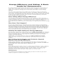 Guest post - Energy Efficiency and Siding: A BasicGuide for 
