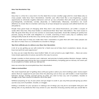  Article Rewriting: New Year Resolution Tips