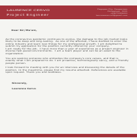 Sample Cover Letter using CANVA