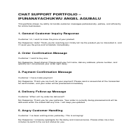 Chat Support portfolio 