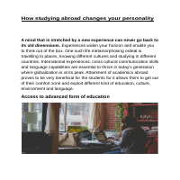 Studying Abroad