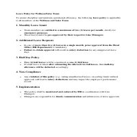 Leave Policy for Wellness