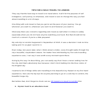 10 Tips on Traveling Solo in London