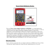 Power Probe Multimeter review