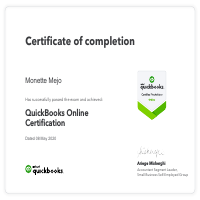 Quickbook ProAdvisor Certificate