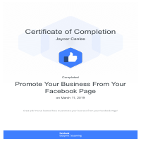 Fb blueprint course certificate