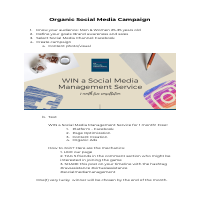 Organic Social Media Campaign