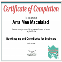 Bookkeeping and Quickbooks Certificate