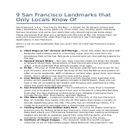 9 San Francisco Landmarks that Only Locals Know Of