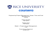 Flying Drone Delivery Project: Scope Statement