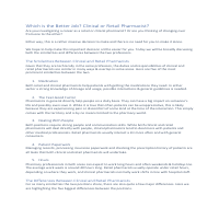 Clinical Pharmacist vs Retail Pharmacist