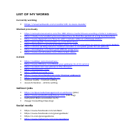 List of Website I worked for