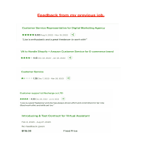 FEEDBACK FROM MY PREVIOUS CLIENTS