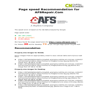 PageSpeed Recommendation Sample