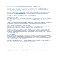 Organic Toddler Milk