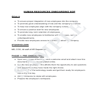 HR Onboarding SOP