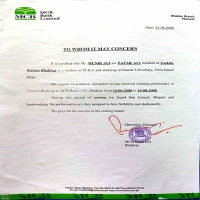 Certificate of Internee