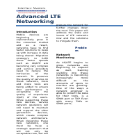 Whitepaper on Advanced LTE Networking
