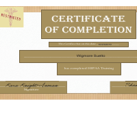 HIPAA Certificate