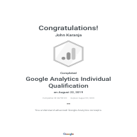 Google Analytics Individual Q