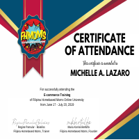 Certificate of Attendance (E-Commerce)